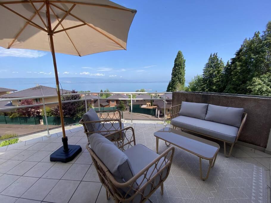 Magnifique Appart Renove Evian Duplex Vue Lac 8 Pers Exterior foto