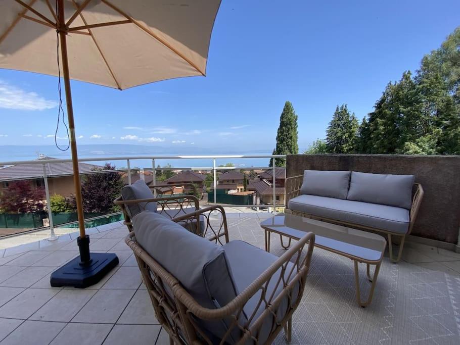 Magnifique Appart Renove Evian Duplex Vue Lac 8 Pers Exterior foto