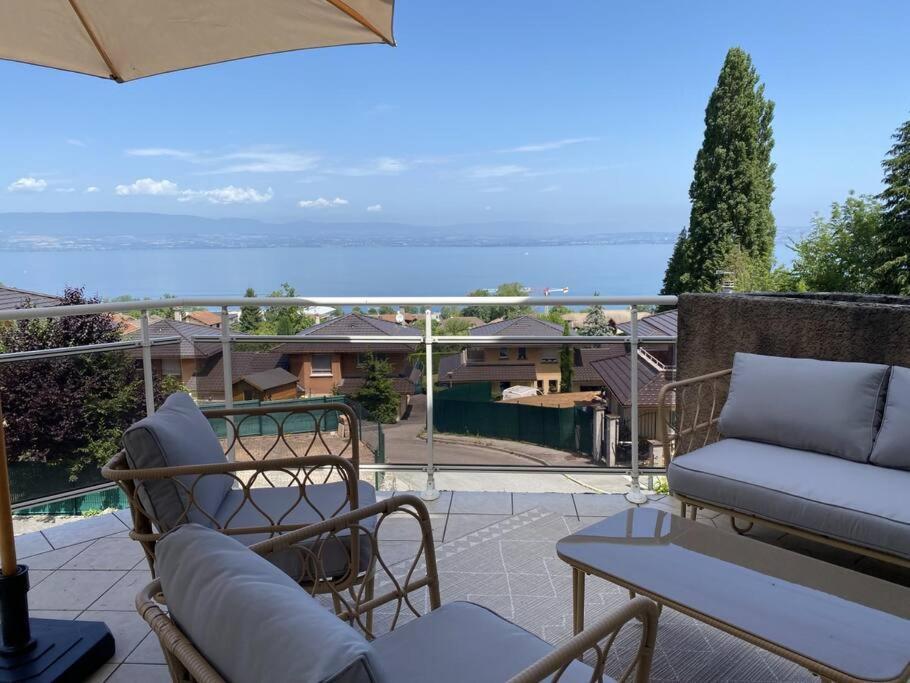 Magnifique Appart Renove Evian Duplex Vue Lac 8 Pers Exterior foto
